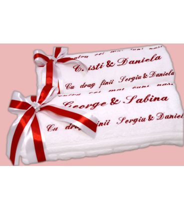 Set doua prosoape personalizate - Cadou pentru nasi