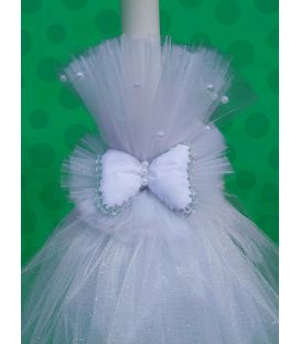 Lumanare botez personalizata papion