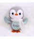Jucarii personalizate bebelusi - Jucarie pinguin de plus brodata si personalizata model Rafael