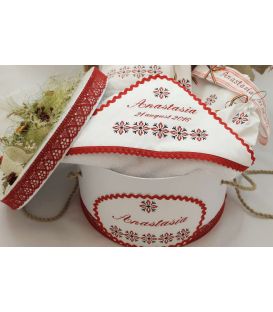 Trusouri botez traditionale - Trusou Botez Traditional Fetite Complet stelute rosii