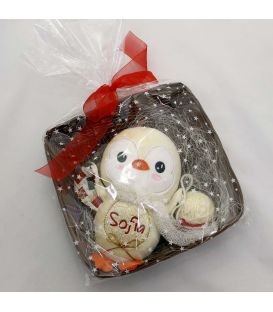 Jucarii personalizate bebelusi - Cadou Craciun jucarie personalizata pinguin Sofia