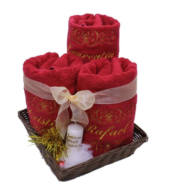 Cadou de Craciun set prosoape personalizate si decorate