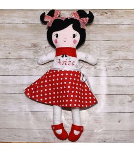 Jucarii personalizate bebelusi - Papusa handmade personalizata Asiza si accesorii