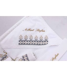 Trusou botez traditional personalizat Boroaia - detaliu broderie