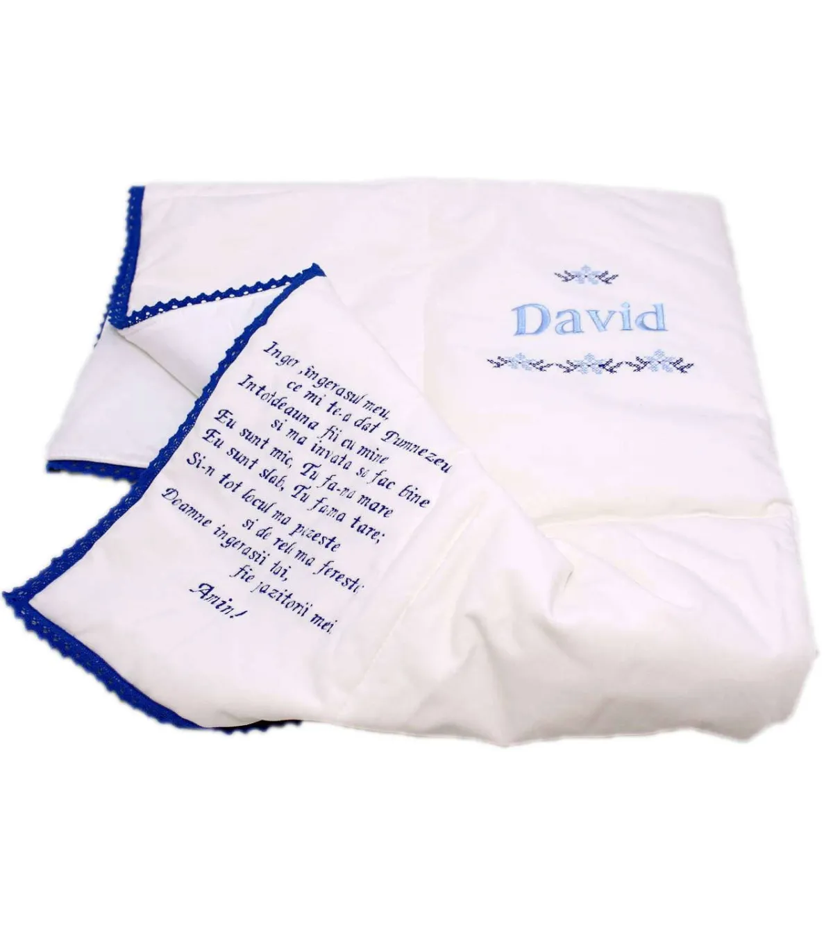 Paturica brodata cadou personalizat botez