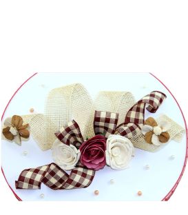 Cutie trusou botez ursulet cu papion culoare rosie