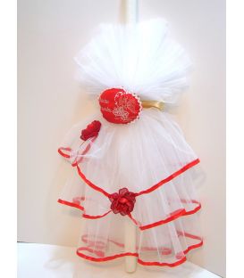 Lumanare botez personalizata ingeras cu floare