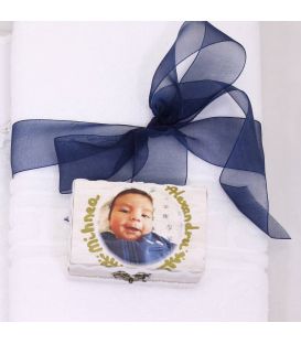 Trusou botez cu poza bebelusului personalizat