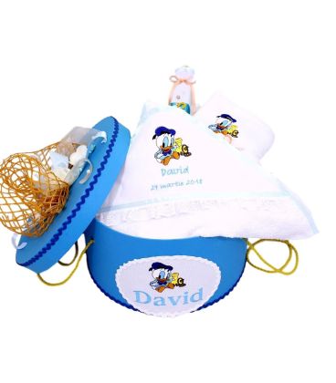 Trusou botez si cutie trusou model Donald duck
