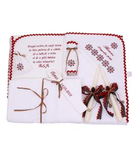 Trusouri botez traditionale - Trusou botez traditional model 10 piese broderie stelute