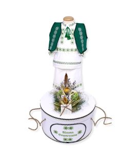 Trusouri botez traditionale - Trusou botez stelute complet nuante verzi