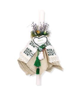Lumanare botez traditionala cu stergar
