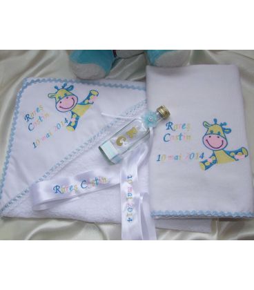Trusou botez personalizat Puiut de girafa vesel