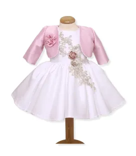Rochita botez elegant roze