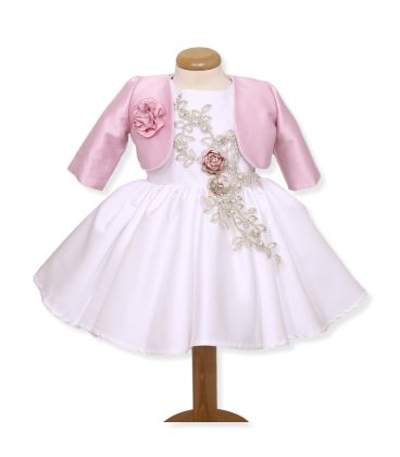 Rochita botez elegant roze