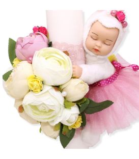 Lumanare botez personalizata bebelusul iepuras