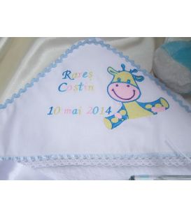 Trusou botez personalizat Puiut de girafa vesel