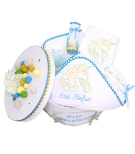 Trusou botez personalizat cutie unicorn  - Trusouri  Botez Complete