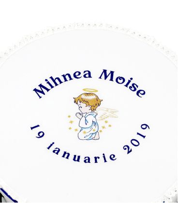 Cutie trusou botez brodata pe capac model ingerasi