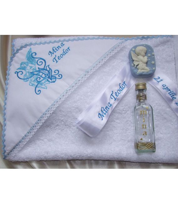 Trusou botez personalizat Ingeras si porumbel