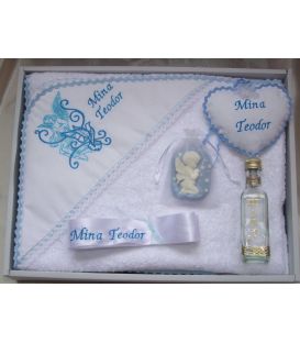 Trusou botez personalizat Ingeras si porumbel