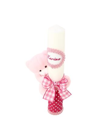 Lumanare botez fetite Fluffy Bear