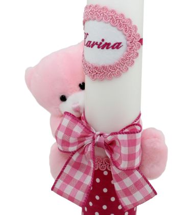 Lumanare botez fetite Fluffy Bear