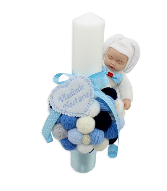 Lumanare de botez cu gheme Vladimir