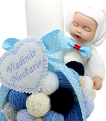 Lumanare de botez cu gheme Vladimir