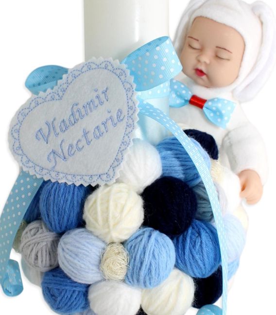 Lumanare de botez cu gheme Vladimir