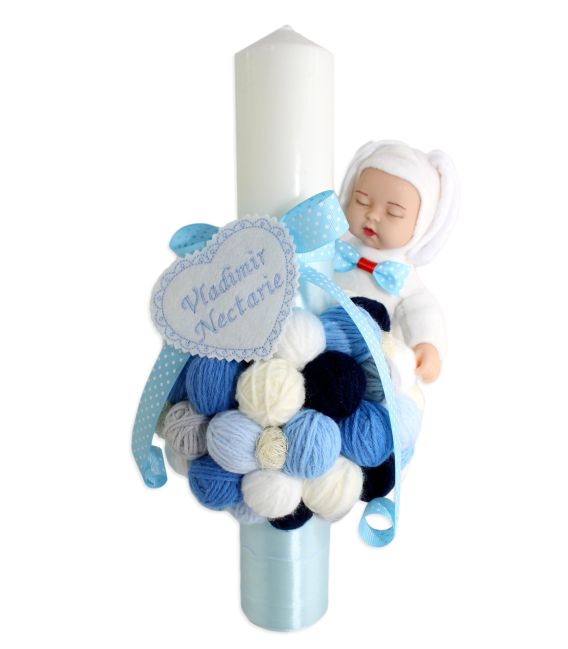 Lumanare de botez cu gheme Vladimir