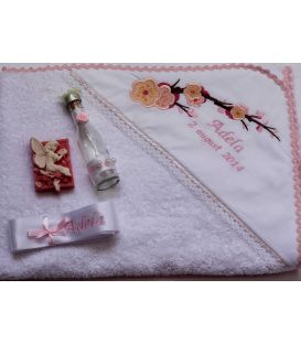 Trusou botez personalizat floare de cires