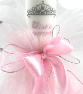 Lumanare botez coronita printesei