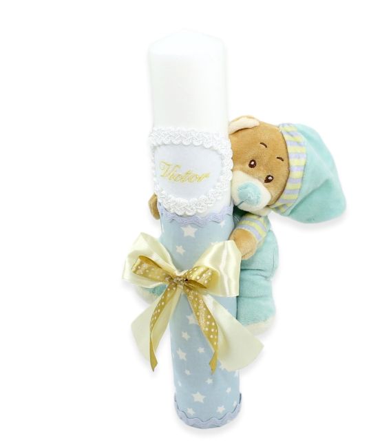 Lumanare botez ursuletul Victor