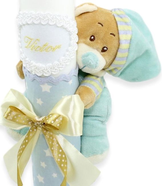 Lumanare botez ursuletul Victor