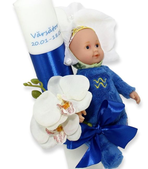 Lumanare botez baieti scurta zodia Varsator
