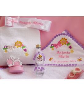 Trusou botez personalizat soare fluturasi si jucarii