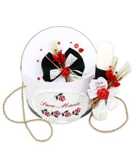 Trusouri botez traditionale - Trusou botez traditional complet personalizat trandafiri