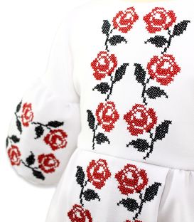 Trusouri botez traditionale - Trusou botez traditional complet personalizat trandafiri