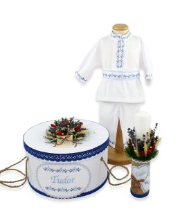 Trusou botez băieți complet cu motive traditionale Tudor