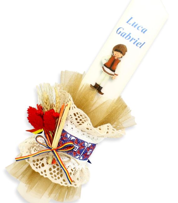 Trusouri botez traditionale - Set botez complet băieți traditional personalizat Luca