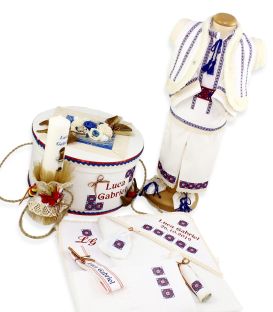 Set botez complet băieți traditional personalizat  Luca