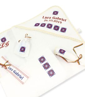 Trusouri botez traditionale - Set botez complet băieți traditional personalizat Luca