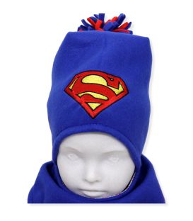 Cadou de Crăciun personalizat caciulita și fular Superman