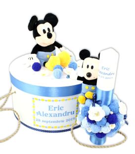 Trusou botez personalizat complet Baby Mickey dragalas 20 piese  - Trusouri  Botez Complete