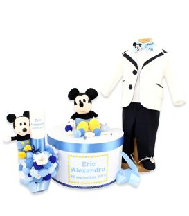 Trusou botez personalizat complet Baby Mickey dragalas 20 piese  - Trusouri  Botez Complete