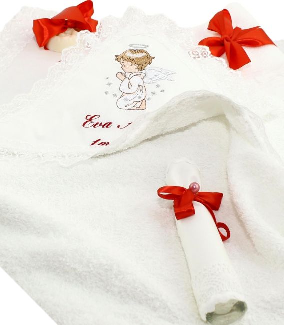 Trusou botez si cutie decorata alegerea nasilor Ingerasul de rubin