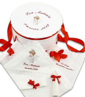 Trusou botez si cutie decorata alegerea nasilor Ingerasul de rubin
