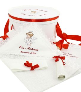 Trusou botez si cutie decorata alegerea nasilor Ingerasul de rubin
