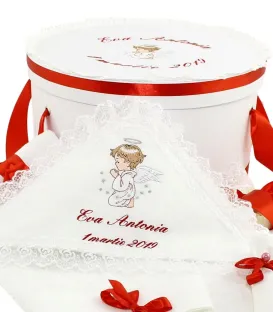 Trusou botez si cutie decorata alegerea nasilor Ingerasul de rubin